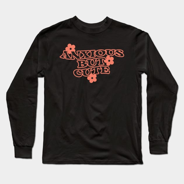 Anxious Cute Long Sleeve T-Shirt by Miozoto_Design